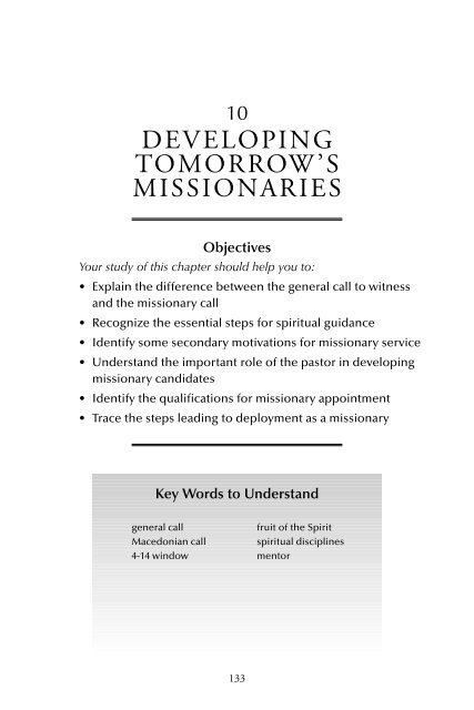 discovering missions - Southern Nazarene University