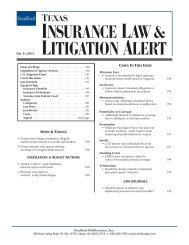 INSURANCE LAW & LITIGATION ALERT - Strafford