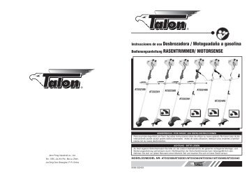 Instrucciones de uso Desbrozadora / MotoguadaÃ±a a gasolina ...