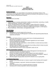 UNITY JOB DESCRIPTION EXECUTIVE DIRECTOR Position ...