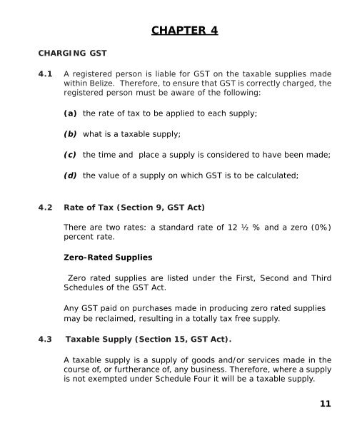 The GST Guide - The Belize Department of General Sales Tax