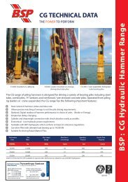 BS P : CG Hydraulic Hammer R ang e - Steelcom