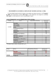 TRANSFERÃNCIA EXTERNA E ISENÃÃO DE ... - IFCS - UFRJ