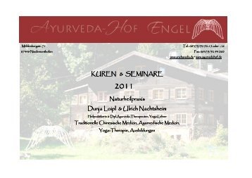 Programm 2011 - Ayurvedahof Engel