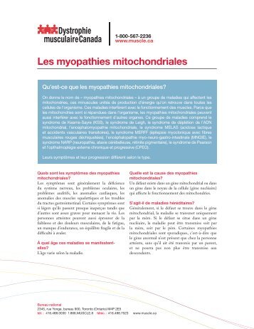 Les myopathies mitochondriales