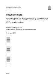 Grundlagen zur Ausgestaltung schulischer ICT ... - Bildung und ICT