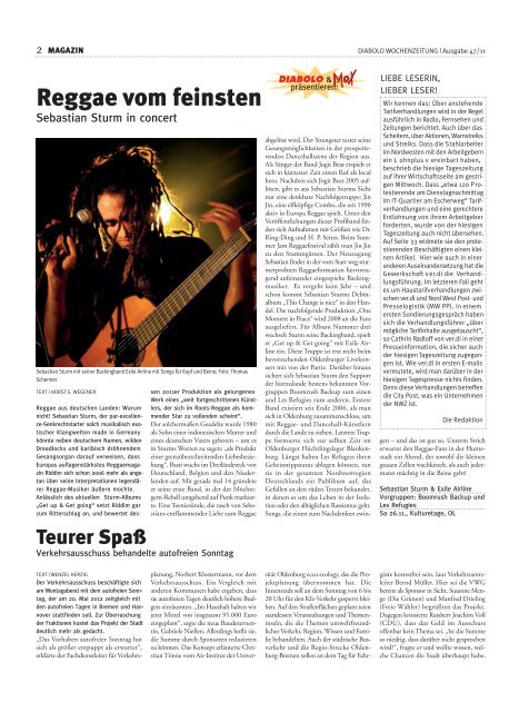 Page 1 11. Jahrgang Do., 24.11. – Mi., 30.11.2011 WALLSTRASSE ...