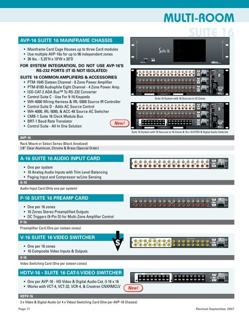 Custom Installation Product Guide - Audio Design Associates