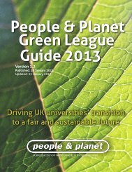 Green League Guide - People & Planet