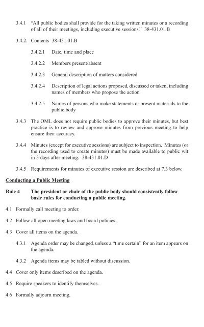 The Arizona Open Meeting Law - Arizona School Boards Association