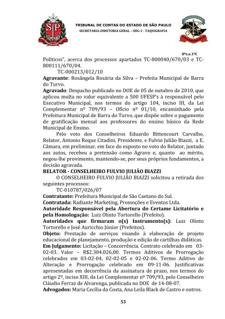 ata da 8Âª sessÃ£o ordinÃ¡ria da primeira cÃ¢mara, realizada em 29 de ...