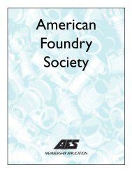 Membership application May 01 - American Foundry Society