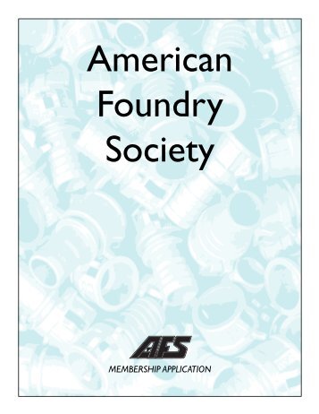 Membership application May 01 - American Foundry Society