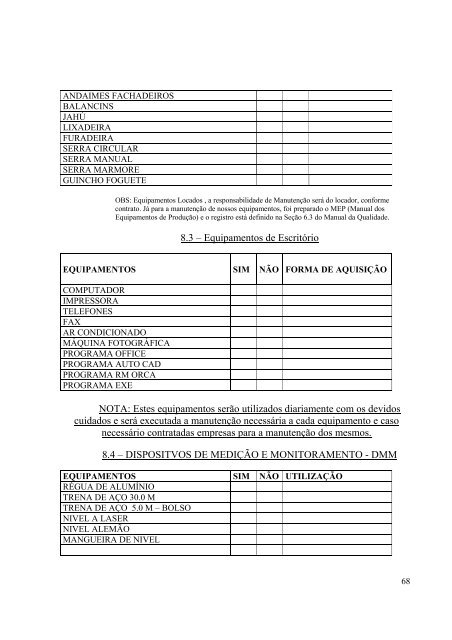 roteiro para finalizaÃ§Ã£o e entrega de obra - EspecializaÃ§Ã£o em ...