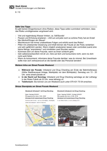 Street Parade 2011 Newsletter (PDF) - Saferparty