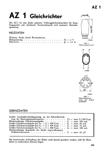 AZ1 - Frank's electron Tube Data sheets - Poc-Net