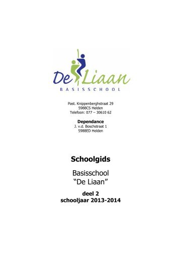 schoolgids 2013-2014 de Liaan, deel 2 - PRISMA