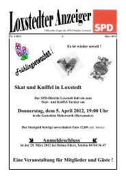 Loxstedter Anzeiger Nr. 27 (01/2012) - SPD-Ortsverein Loxstedt