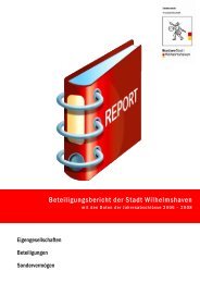 Beteiligungsbericht der Stadt Wilhelmshaven - bürger portal ...