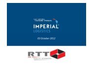 RTT Acquisition Proposal - IMPERIAL Logistics