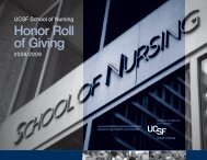 Honor Roll of Donors - University of California, San Francisco