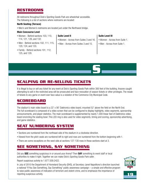 FAN GUIDE 2012 - Dick's Sporting Goods Park