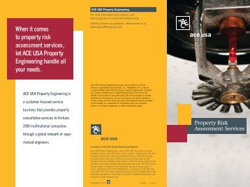 Property Risk Assessment Services Brochure - ACE Group