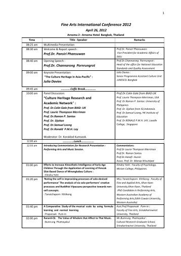 Poster Presentation - FAIC : 4th Fine Arts International Conference ...