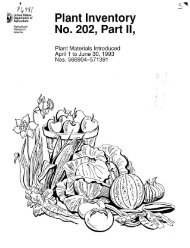 Plant Inventory No. 202, Part II, - The Germplasm Resources ...