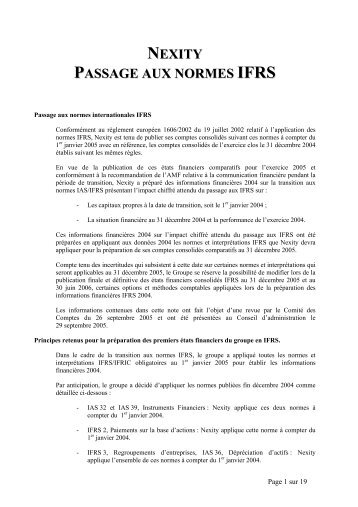 Note de transition aux IFRS (.pdf 312.55 Ko) - Nexity