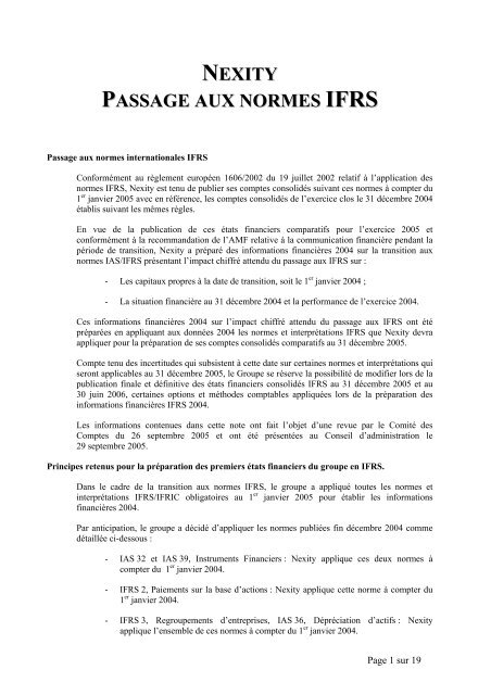 Note de transition aux IFRS (.pdf 312.55 Ko) - Nexity