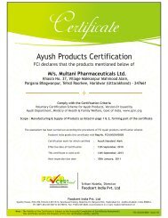 Ayush Products Certification - Foodcert India