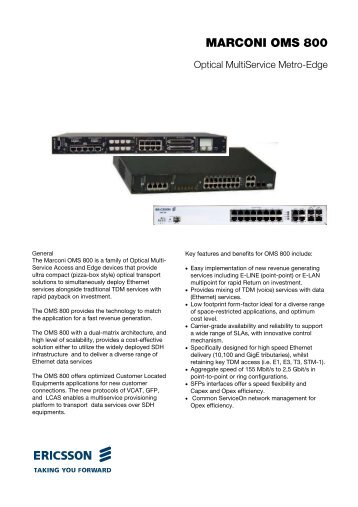 MARCONI OMS 800 - Relink Networks