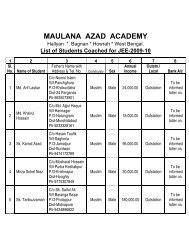 Maulana Azad Academy Hallyan Howrah India Boys School