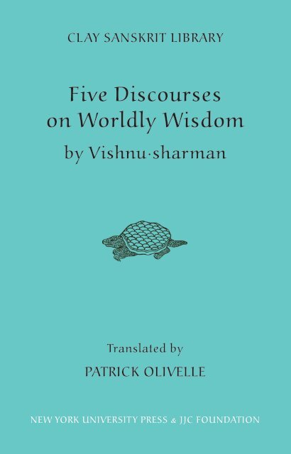 Five Discourses on Worldly Wisdom - Clay Sanskrit Library