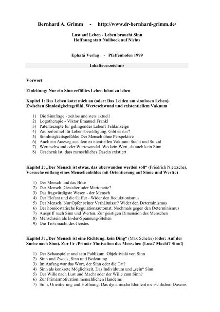 Download Der wille zum sinn For Free