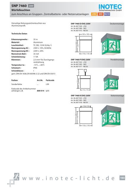 SNP 1520 230V - INOTEC Sicherheitstechnik GmbH