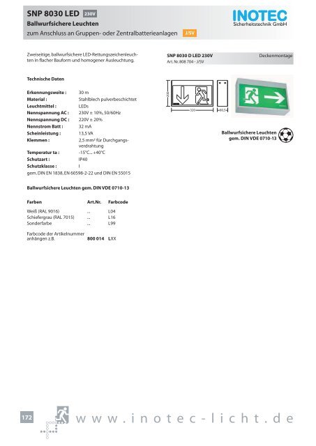 SNP 1520 230V - INOTEC Sicherheitstechnik GmbH