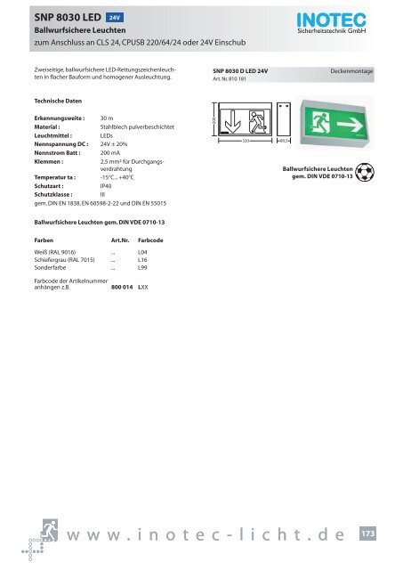 SNP 1520 230V - INOTEC Sicherheitstechnik GmbH