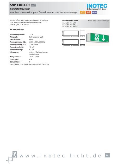 SNP 1520 230V - INOTEC Sicherheitstechnik GmbH