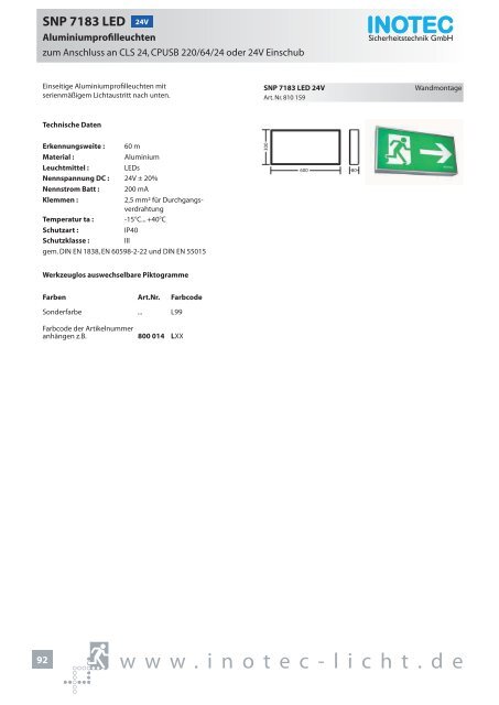 SNP 1520 230V - INOTEC Sicherheitstechnik GmbH