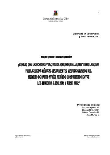 Factores asociados al ausentismo laboral por licencias mÃ©dicas ...