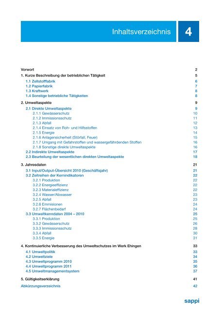 Umwelterklärung Sappi-Werk Ehingen