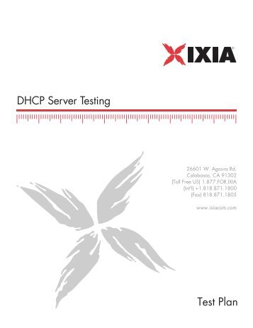 DHCP Server Test Plan - Ixia