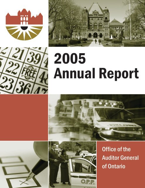 2005 Annual Report of the Office of the Auditor General of Ontario