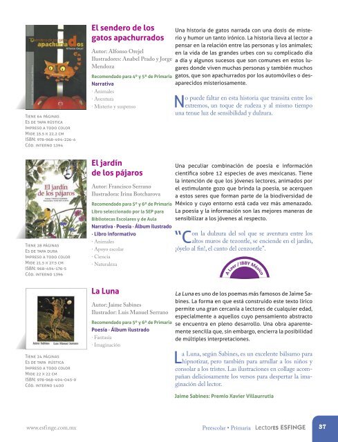 CatÃ¡logo 2012-2013 - Lectores Esfinge