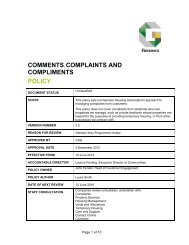 comments, complaints and compliments policy. - Genesis Housing ...