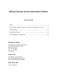 National Vascular Access Improvement Initiative (NVAII) - Fistula First