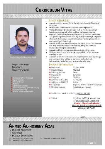 ahmed al-hosieny azab - Hawasly.Net Careers