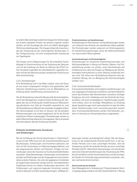 Finanzielle Berichterstattung. - Nobel Biocare Annual Report 2010